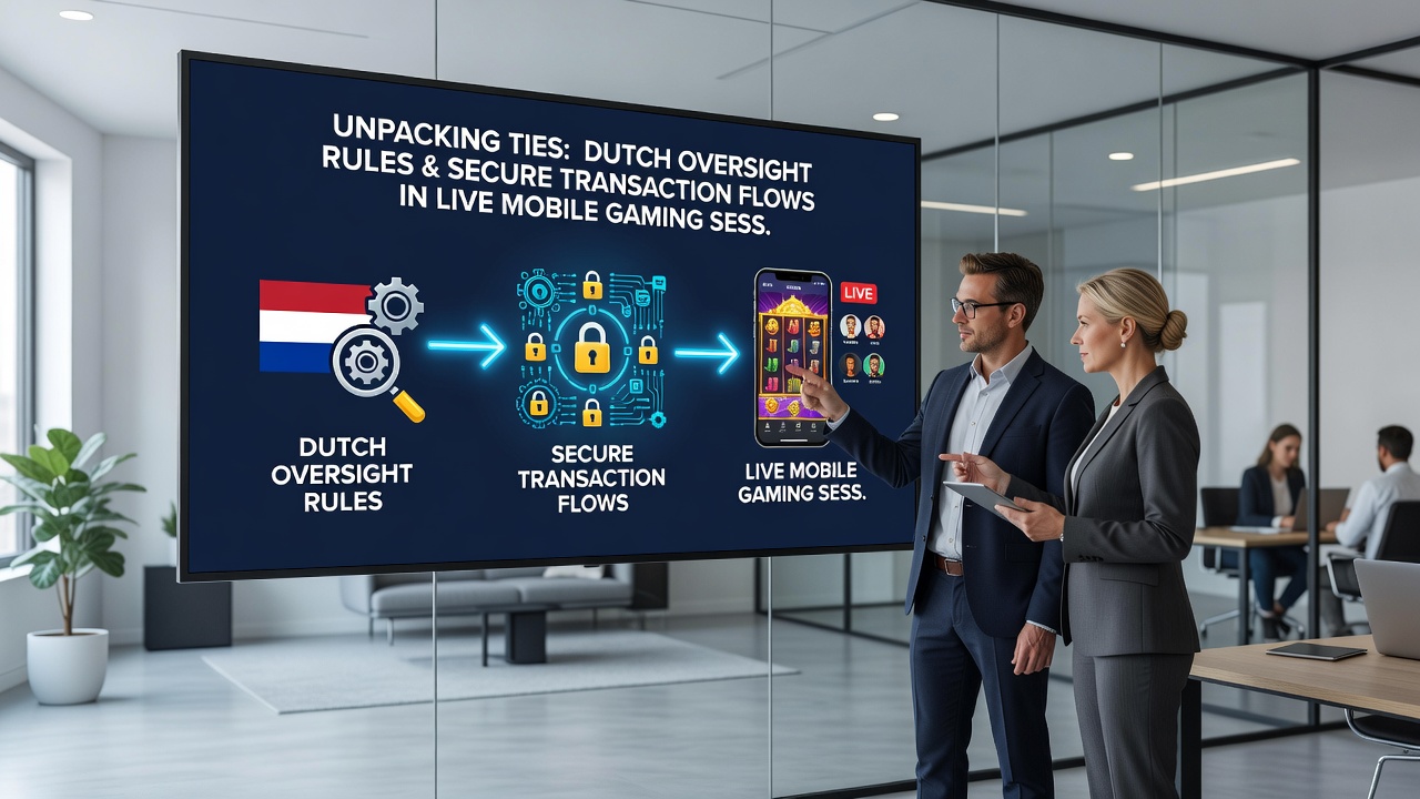 Illustratie van beveiligde transactiestromen in mobiele gaming